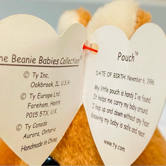 Beanie Babies TY collection “Pouch” 1996 edition birth date November 6, 1996 - Picture 2 of 5